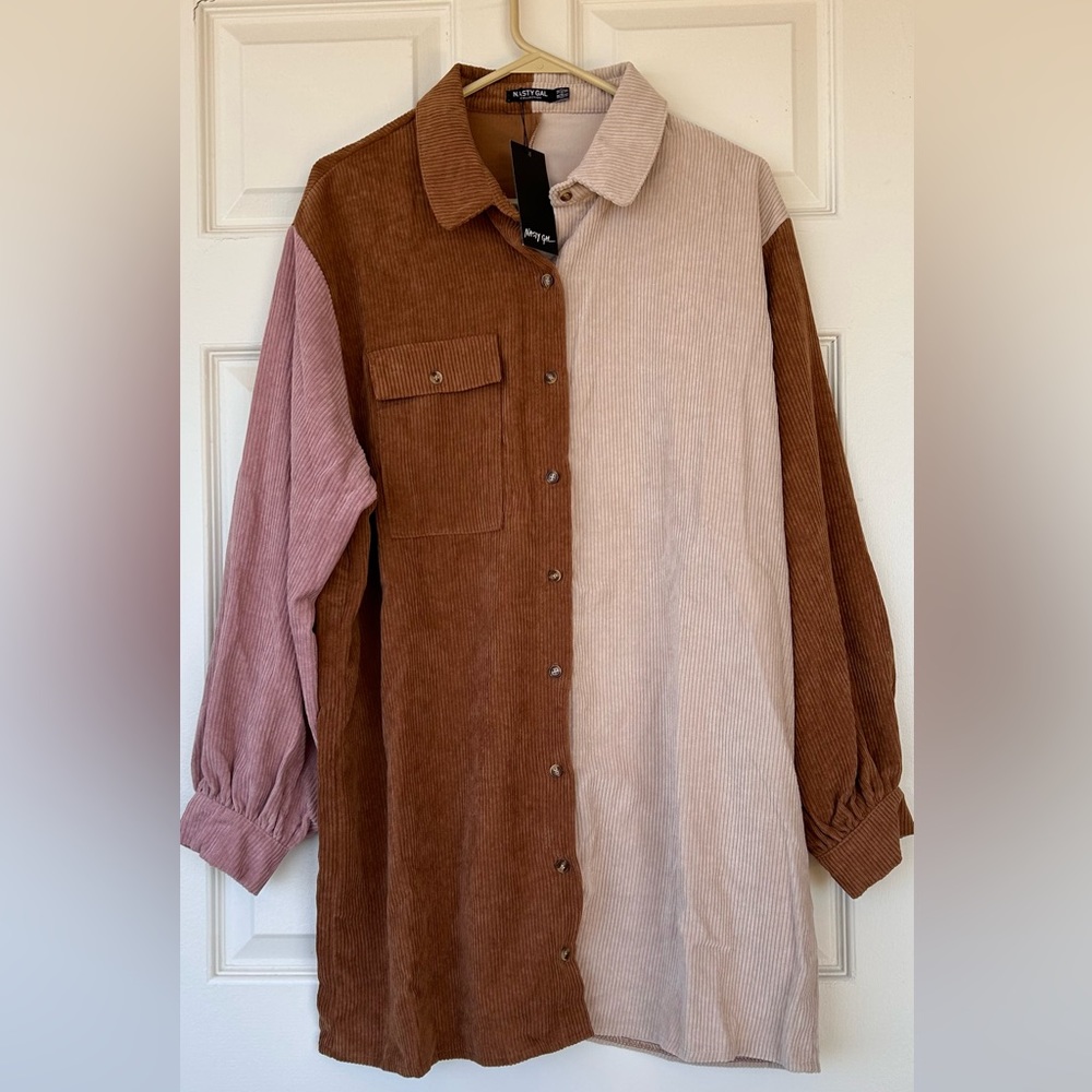 Nasty Gal‎ Collection Corduroy Button Down 10 NWT